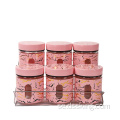1000 ml 6-stycken Set Glass Storage Jar Kitchen Canisters Pink Rhyolite Hotel Wedding Outdoor Glass Spice Jar Set